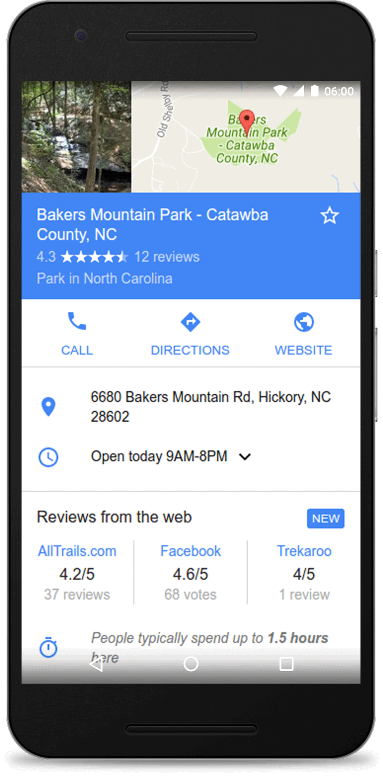 google reviews from the web mobile example