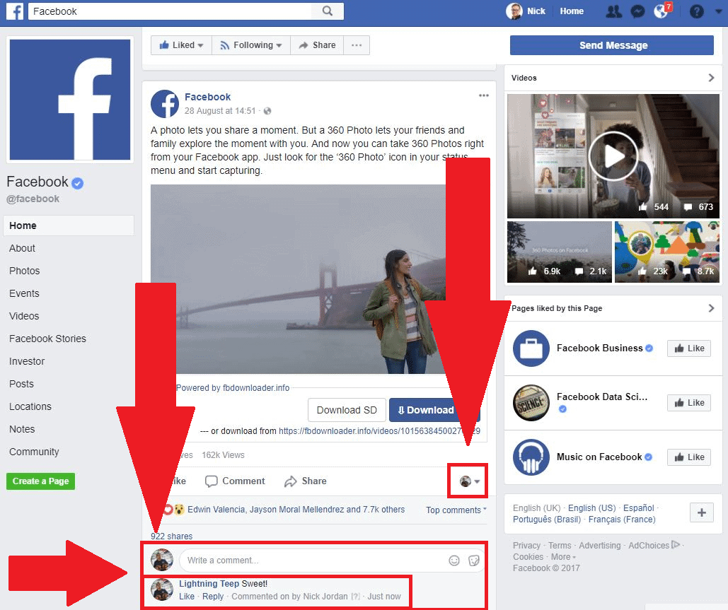 Facebook How to Use as Page