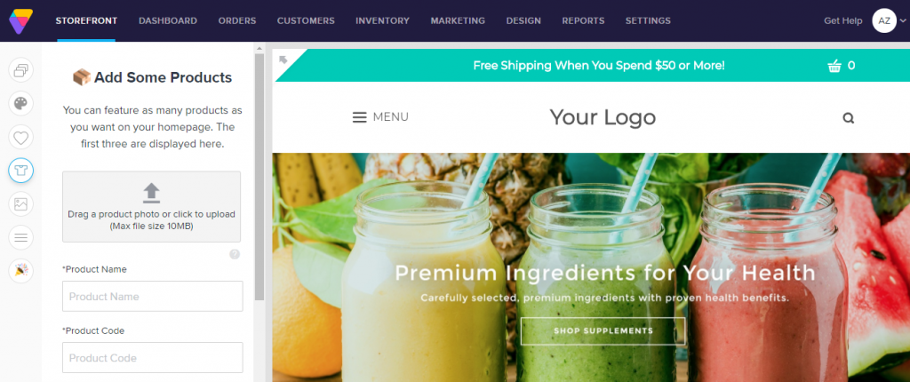 volusion, adding product
