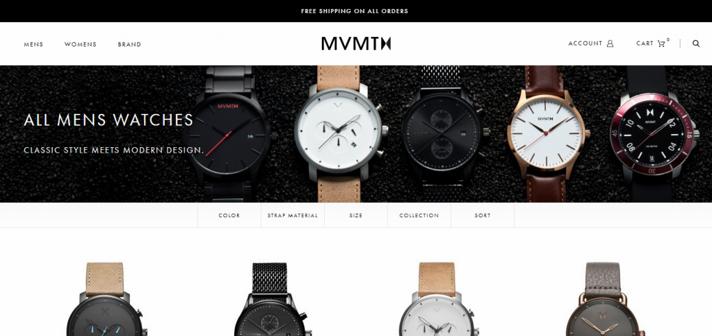 mvmt shopify plus store