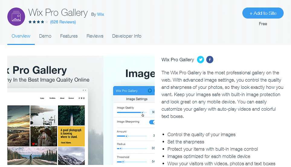 Wix Pro Gallery