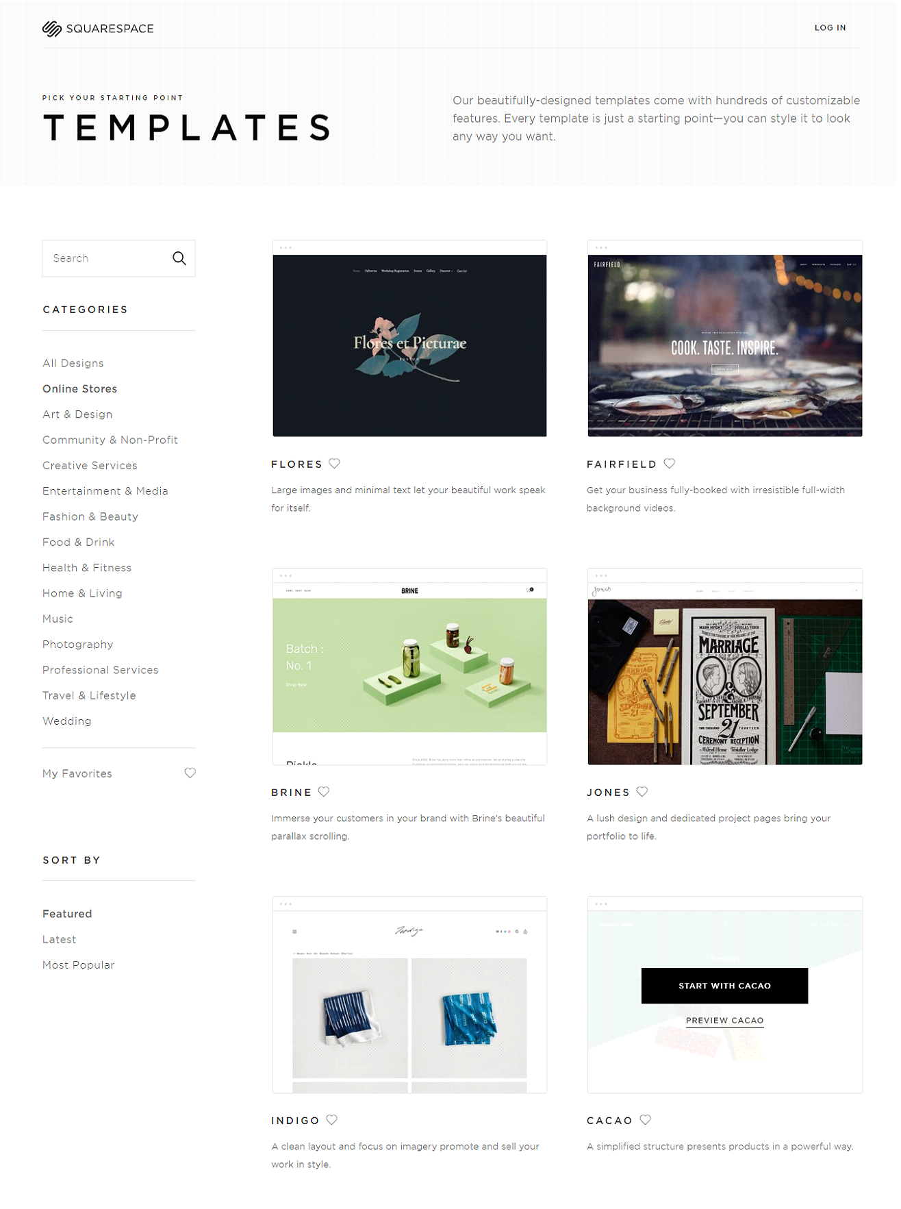 squarespace templates