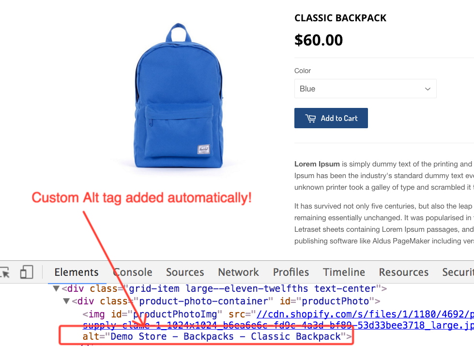 classic backpack shopify app