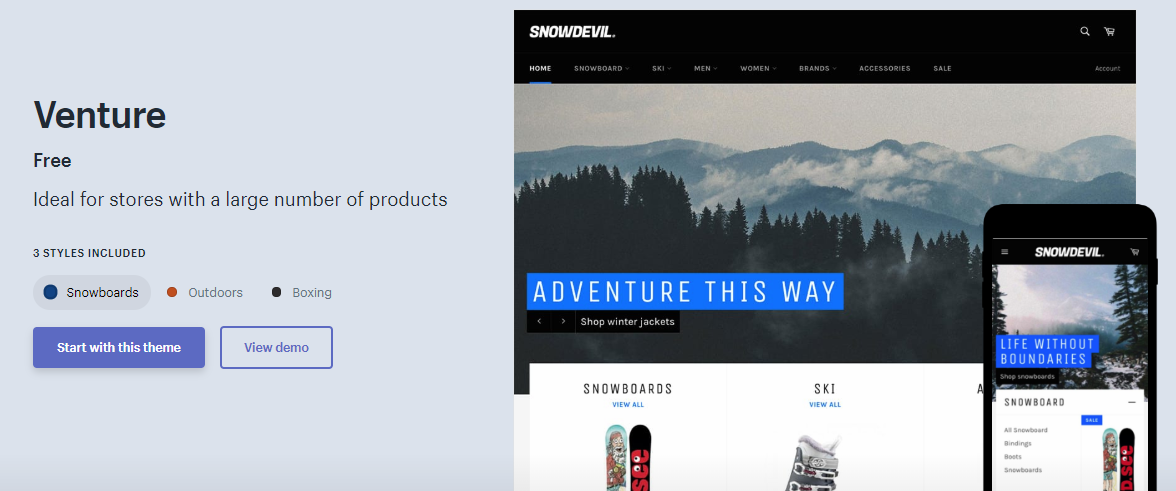 venture shopify theme