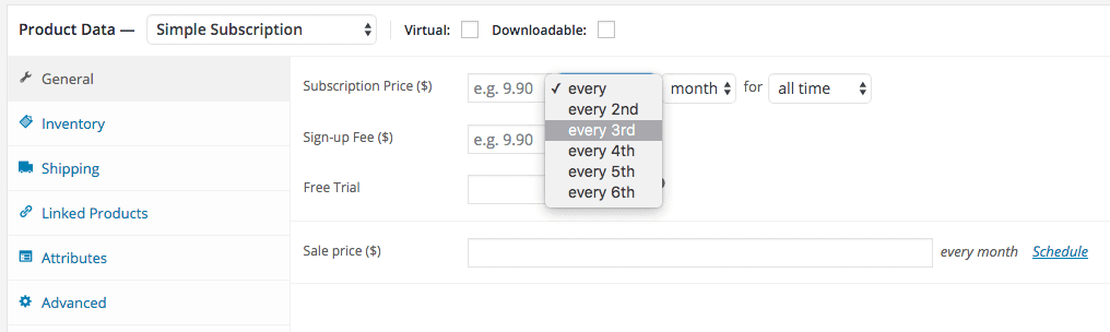 woocommerce subscriptions