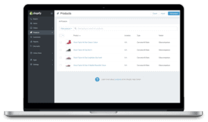 shopify interface