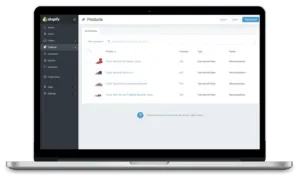 shopify interface
