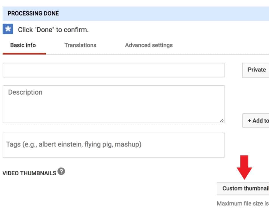 youtube thumbnail size, custom thumbnail