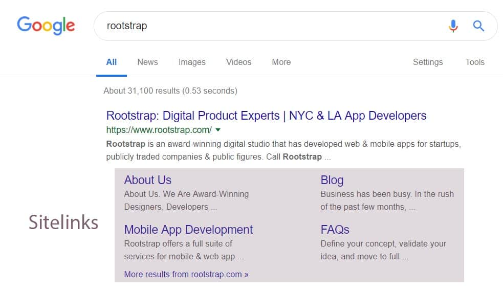 the core element responsible for ranking high on google is the site structure